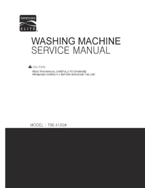 Kenmore elite 41003 41002 service manual cover from Whirlpool emea customer services with model code, manual creation date, manual contents,