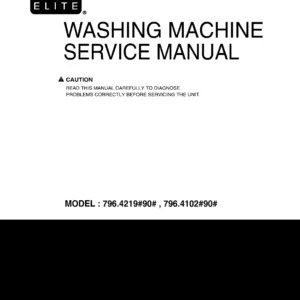 Kenmore elite 41022 41028 41029 42198 42192 service manual cover from Whirlpool emea customer services with model code, manual creation date, manual contents,