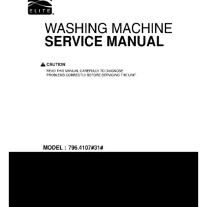Kenmore elite 41072 41073 service manual cover from Whirlpool emea customer services with model code, manual creation date, manual contents,