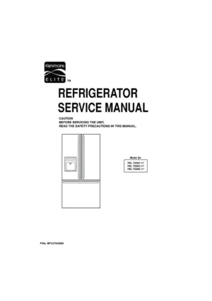 Kenmore elite 795 72092 72093 72099 11 models service manual