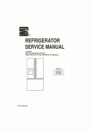 Kenmore elite 795 72092 72093 72099 31 models service manual