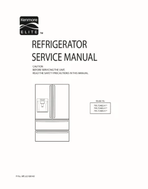 Kenmore elite 795 72482 72483 72489 service manual