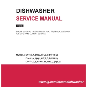Lg d14136ixs service manual cover dishwasher service manual with model codes and service caution notice