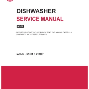 Lg d14567ixs service manual cover dishwasher service manual with model codes and service caution notice
