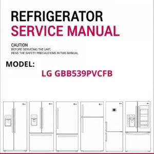 Lg gbb539pvcfb refrigerator service manual cover with model code