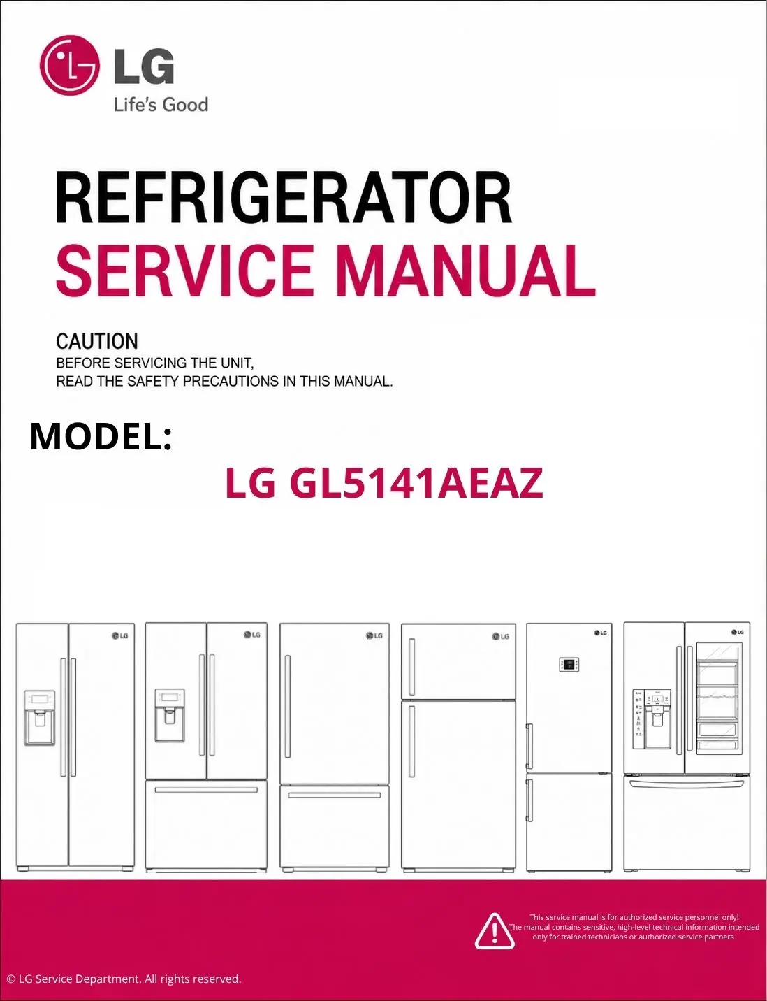 Lg gl5141aeaz refrigerator service manual