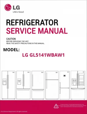 Lg gl5141wbaw1 refrigerator service manual