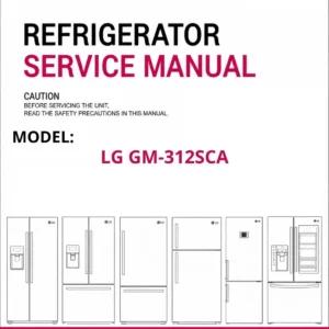 Lg gm 312sca refrigerator service manual cover with model code