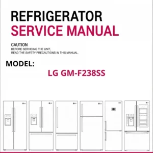 Lg gm f238ss refrigerator service manual cover with model code