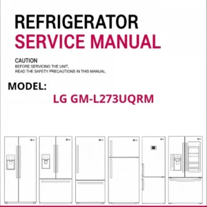 Lg gm l273uqrm refrigerator service manual cover with model code
