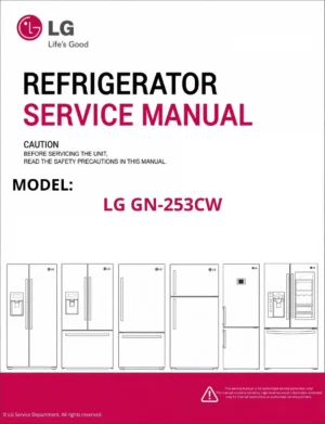 Lg gn 253cw refrigerator service manual