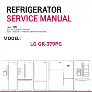 Lg gr 379pg refrigerator service manual cover with model code
