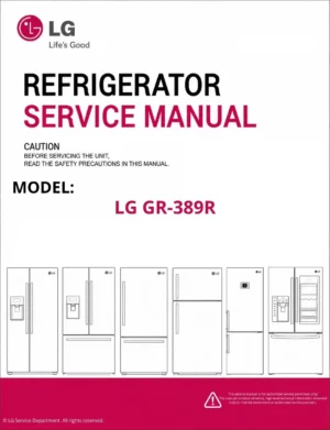 Lg gr 389r refrigerator service manual