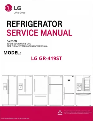 Lg gr 419st refrigerator service manual