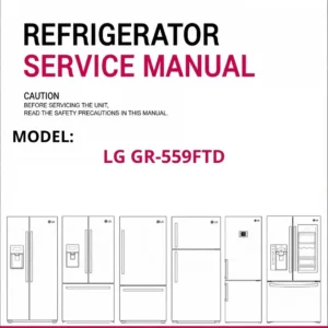Lg gr 559ftd refrigerator service manual cover with model code