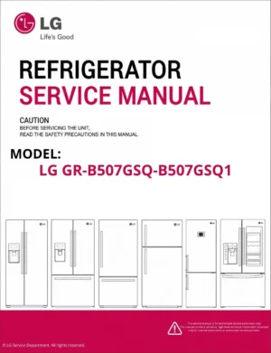 Lg gr b507gsq b507gsq1 refrigerator service manual