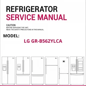 Lg gr b562ylca refrigerator service manual cover with model code
