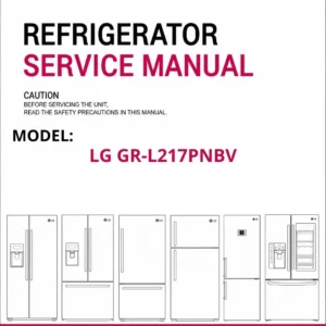 Lg gr l217pnbv refrigerator service manual cover with model code