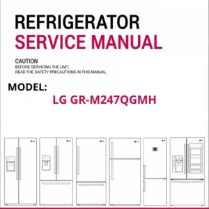 Lg gr m247qgmh refrigerator service manual cover with model code