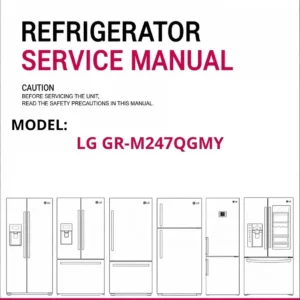 Lg gr m247qgmy refrigerator service manual cover with model code