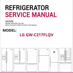 Lg gw c217flqv refrigerator service manual cover with model code