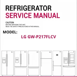 Lg gw p217flcv refrigerator service manual cover with model code