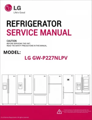 Lg gw p227nlpv refrigerator service manual