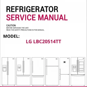 Lg lbc20514tt refrigerator service manual cover with model code