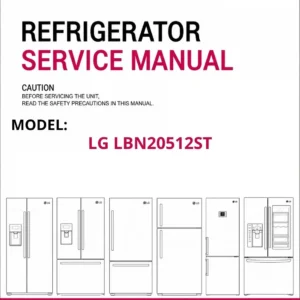 Lg lbn20512st refrigerator service manual cover with model code