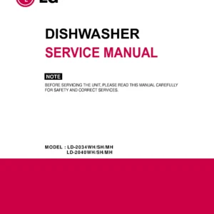 Lg ld 2040wh service manual cover dishwasher service manual with model codes and service caution notice