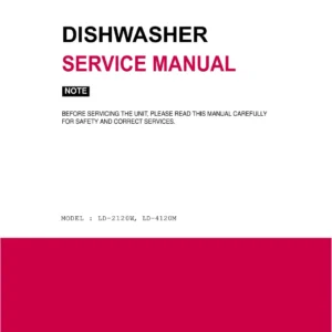 Lg ld 2120w ld 4120m service manual cover dishwasher service manual with model codes and service caution notice