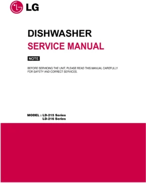 Lg ld 2161ps service manual cover dishwasher service manual with model codes and service caution notice
