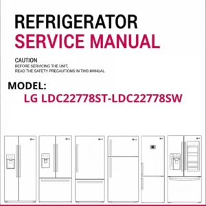 Lg ldc22778st ldc22778sw refrigerator service manual cover with model code