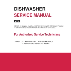 Lg ldp5676bd ldt5665st ldf5545st service manual cover dishwasher service manual with model codes and service caution notice