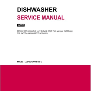 Lg lds4821bb service manual cover dishwasher service manual with model codes and service caution notice