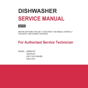Lg lds5774st service manual cover dishwasher service manual with model codes and service caution notice