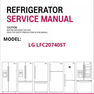 Lg lfc20740st refrigerator service manual cover with model code