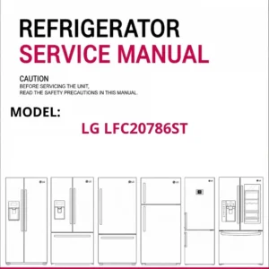 Lg lfc20786st refrigerator service manual cover with model code