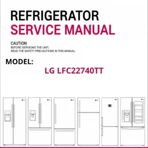 Lg lfc22740tt refrigerator service manual cover with model code