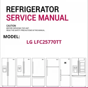 Lg lfc25770tt refrigerator service manual cover with model code