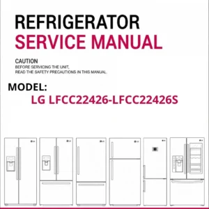 Lg lfcc22426 lfcc22426s refrigerator service manual cover with model code
