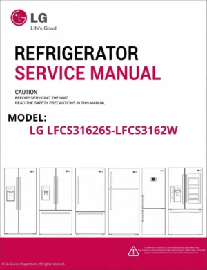 Lg lfcs31626s lfcs3162w refrigerator service manual