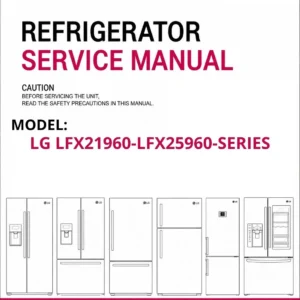 Lg lfx21960 lfx25960 series refrigerator service manual cover with model code