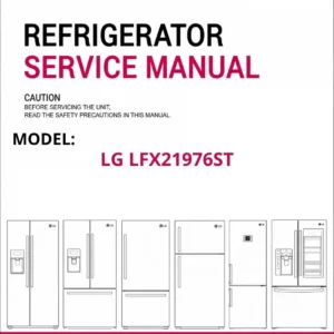 Lg lfx21976st refrigerator service manual cover with model code