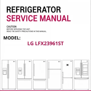 Lg lfx23961st refrigerator service manual cover with model code