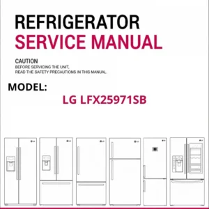Lg lfx25971sb refrigerator service manual cover with model code