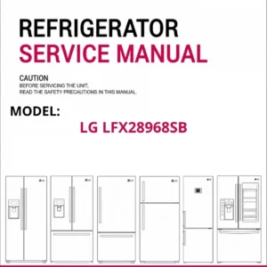 Lg lfx28968sb refrigerator service manual cover with model code