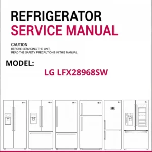 Lg lfx28968sw refrigerator service manual cover with model code