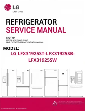 Lg lfx31925st lfx31925sb lfx31925sw refrigerator service manual
