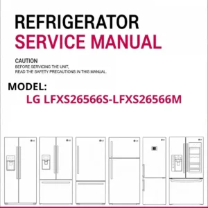 Lg lfxs26566s lfxs26566m refrigerator service manual cover with model code